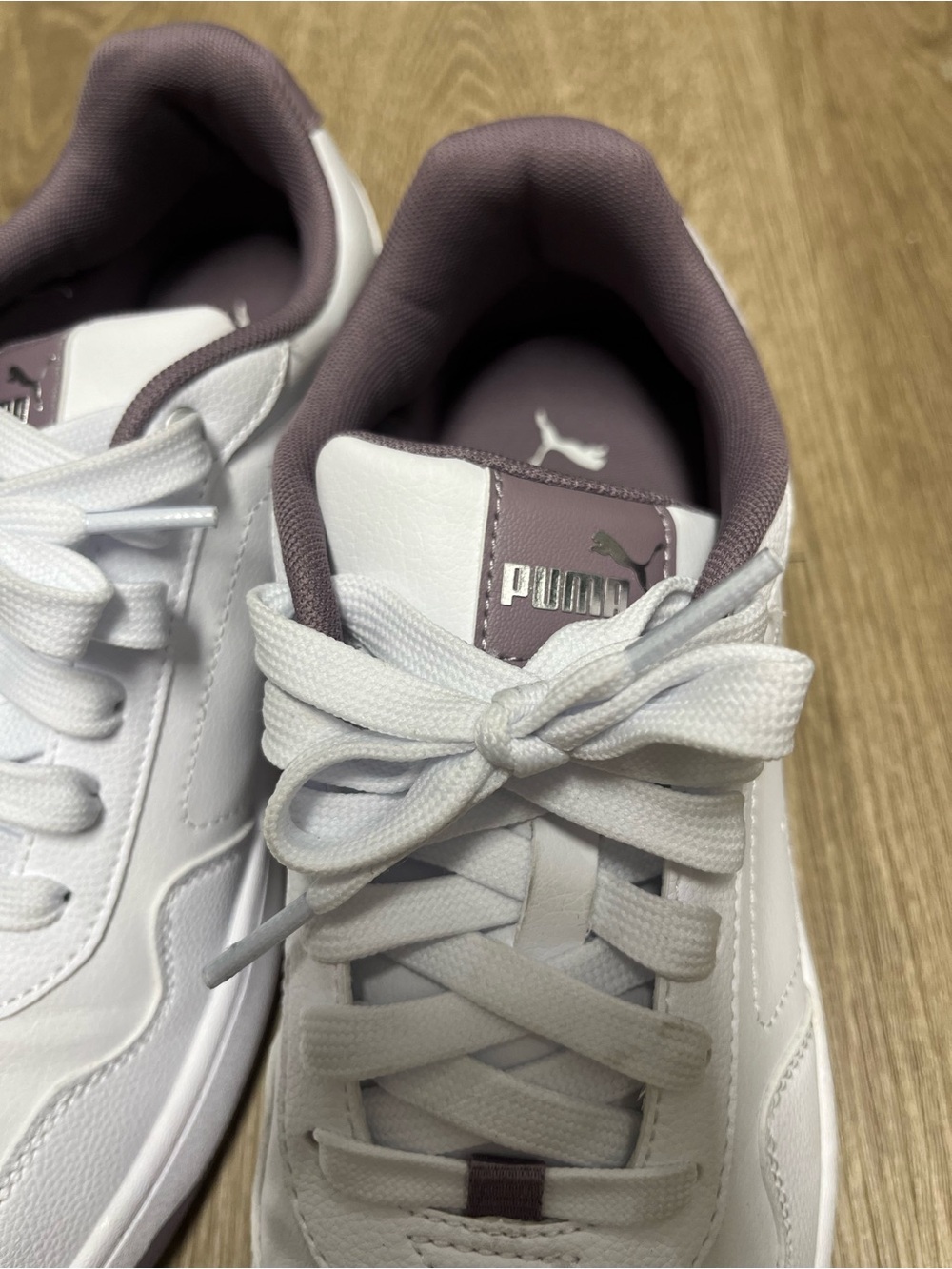 Puma Court Classic White Mauve Sneakers Women’s Size 10 - Picture 5 of 12